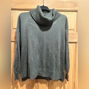 LOFT Olive Cowl Neck Sweater